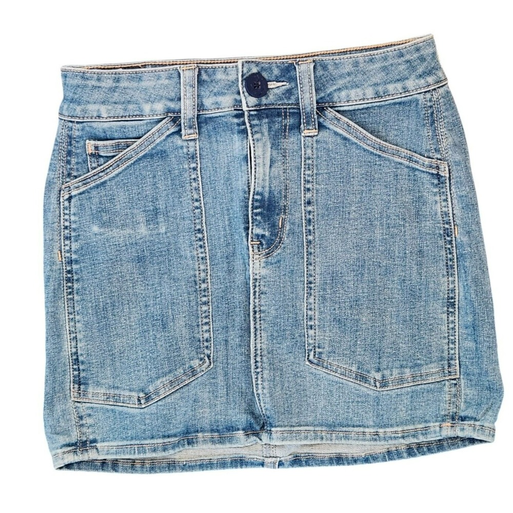American Eagle Next Level Stretch Jean Skirt Size 0 Short